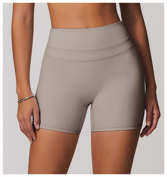 high-waisted seamless workout shorts