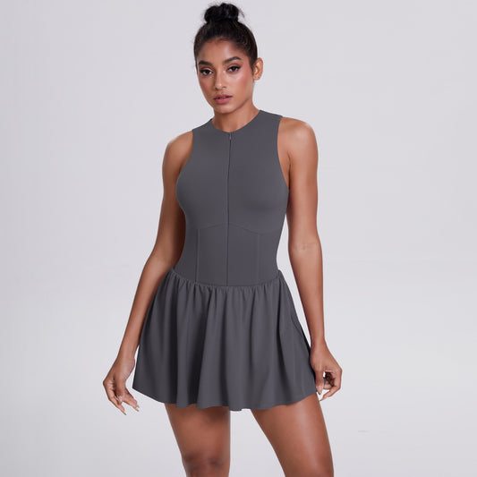 high neck tennis dress