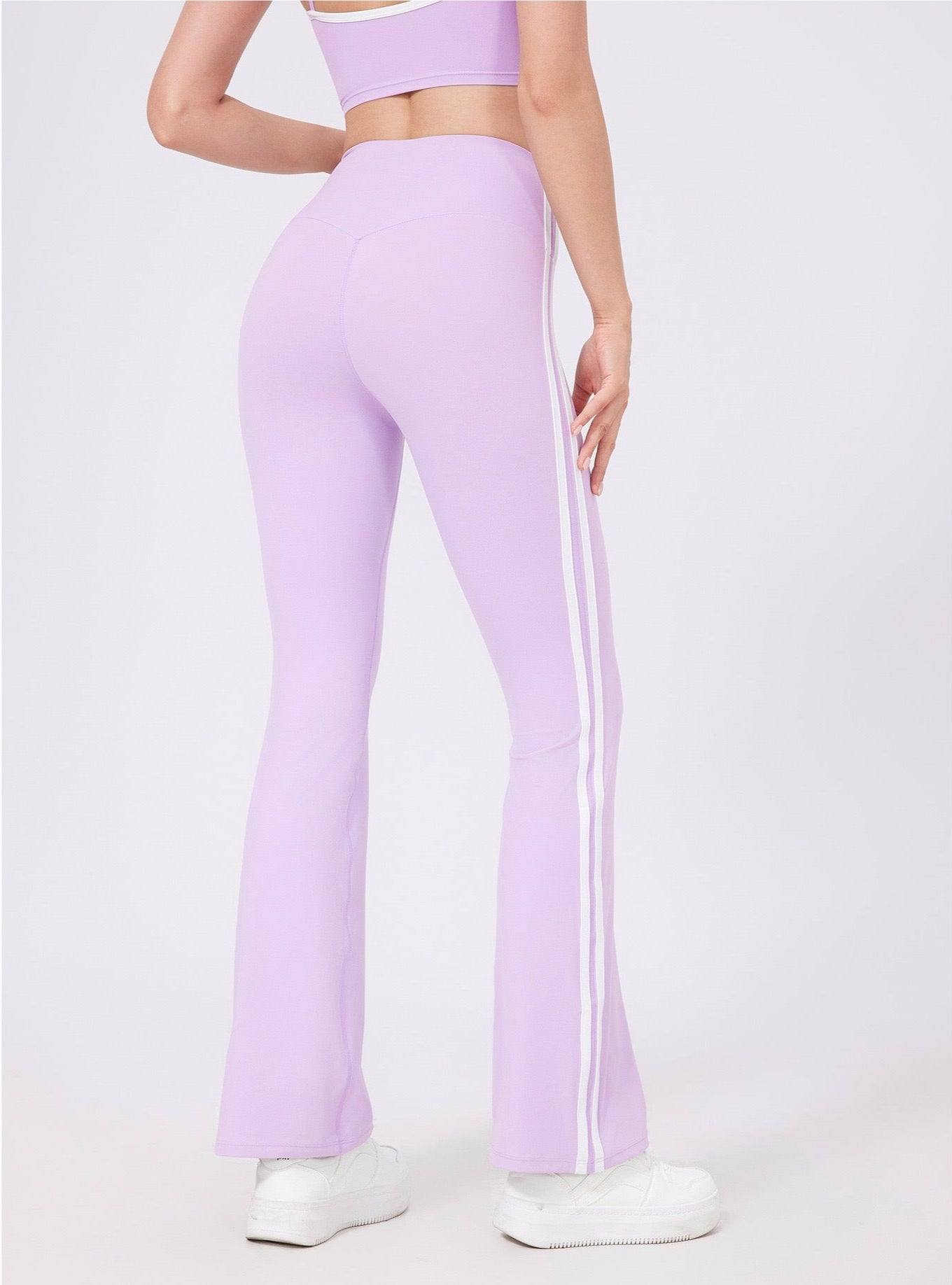 light purple flare leggings