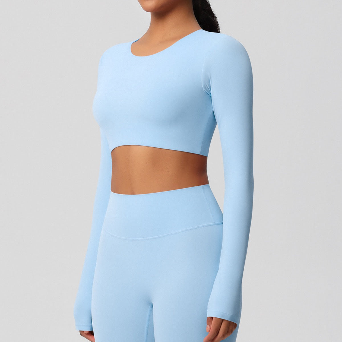 long sleeve round neck top