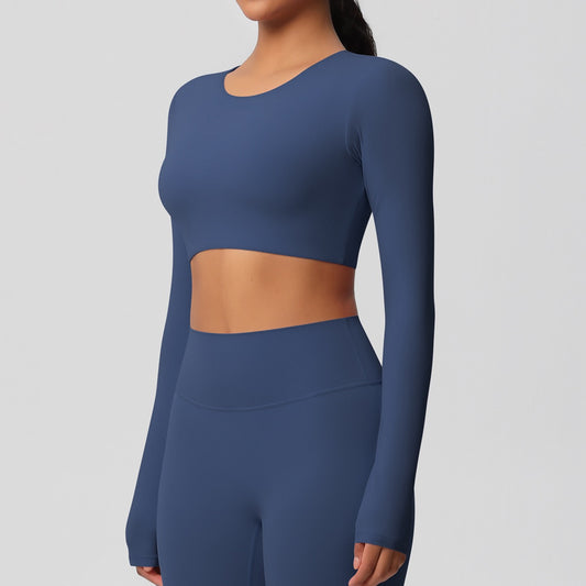 long sleeve yoga tops