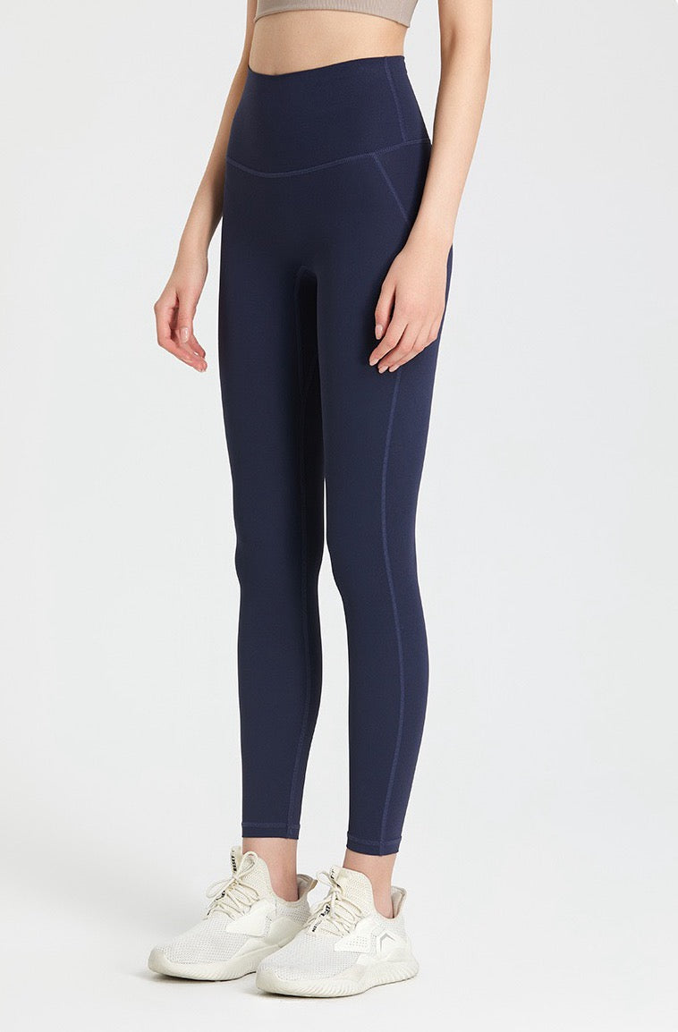 navy blue workout leggings with pocket