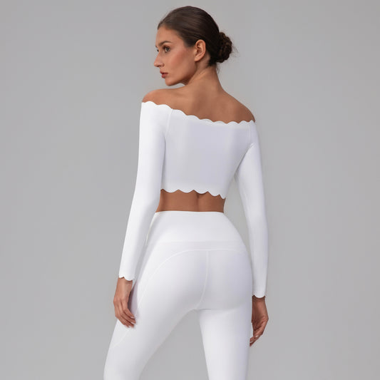 off the shoulder fitness crop top