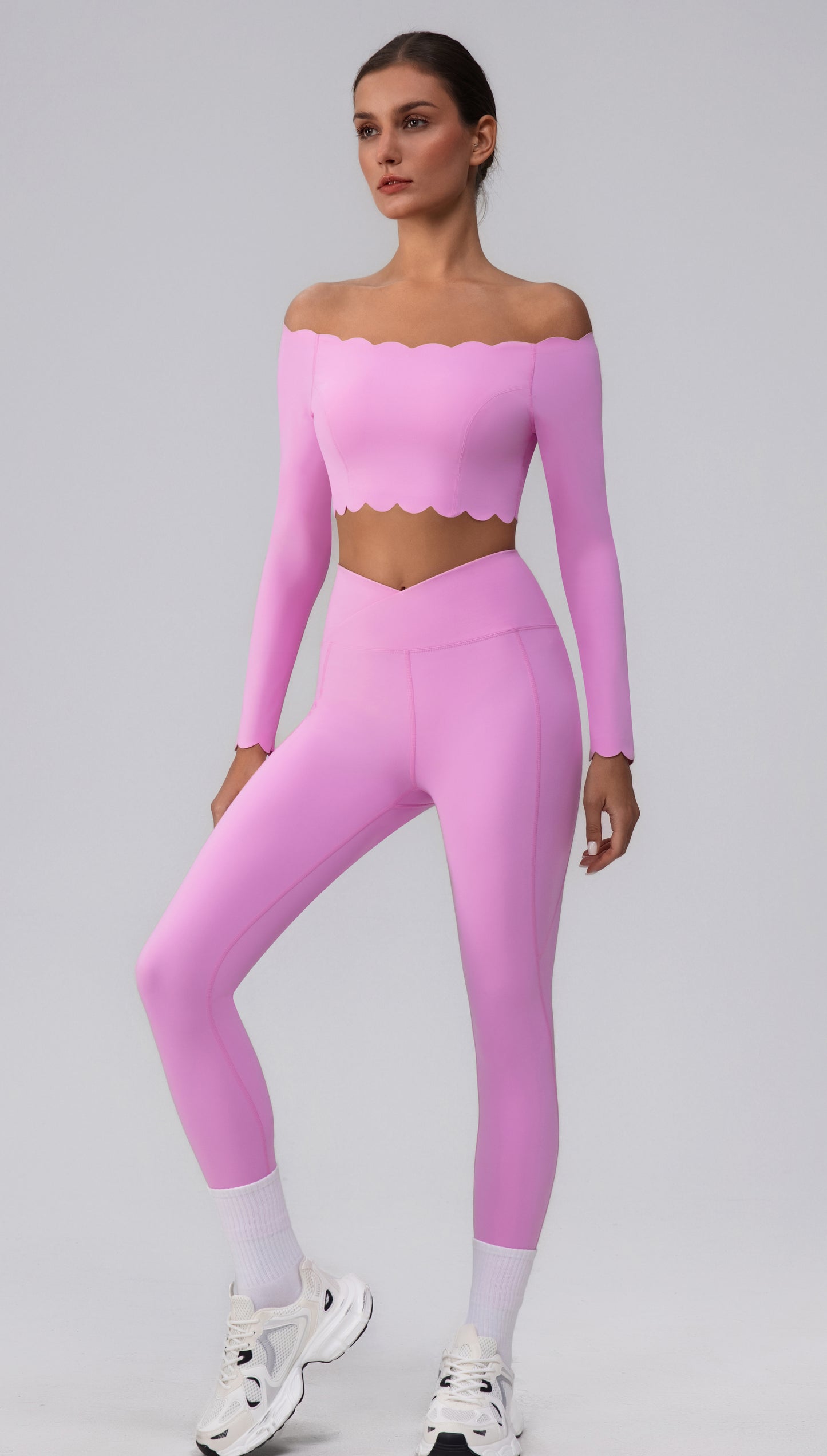 pink activewear top for women