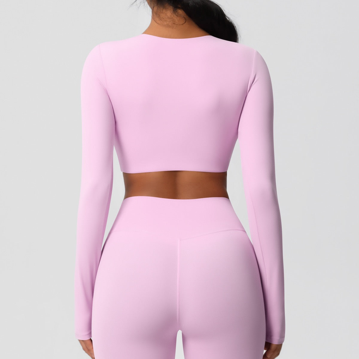 pink long sleeve top