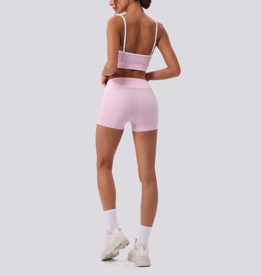 pink workout shorts for women