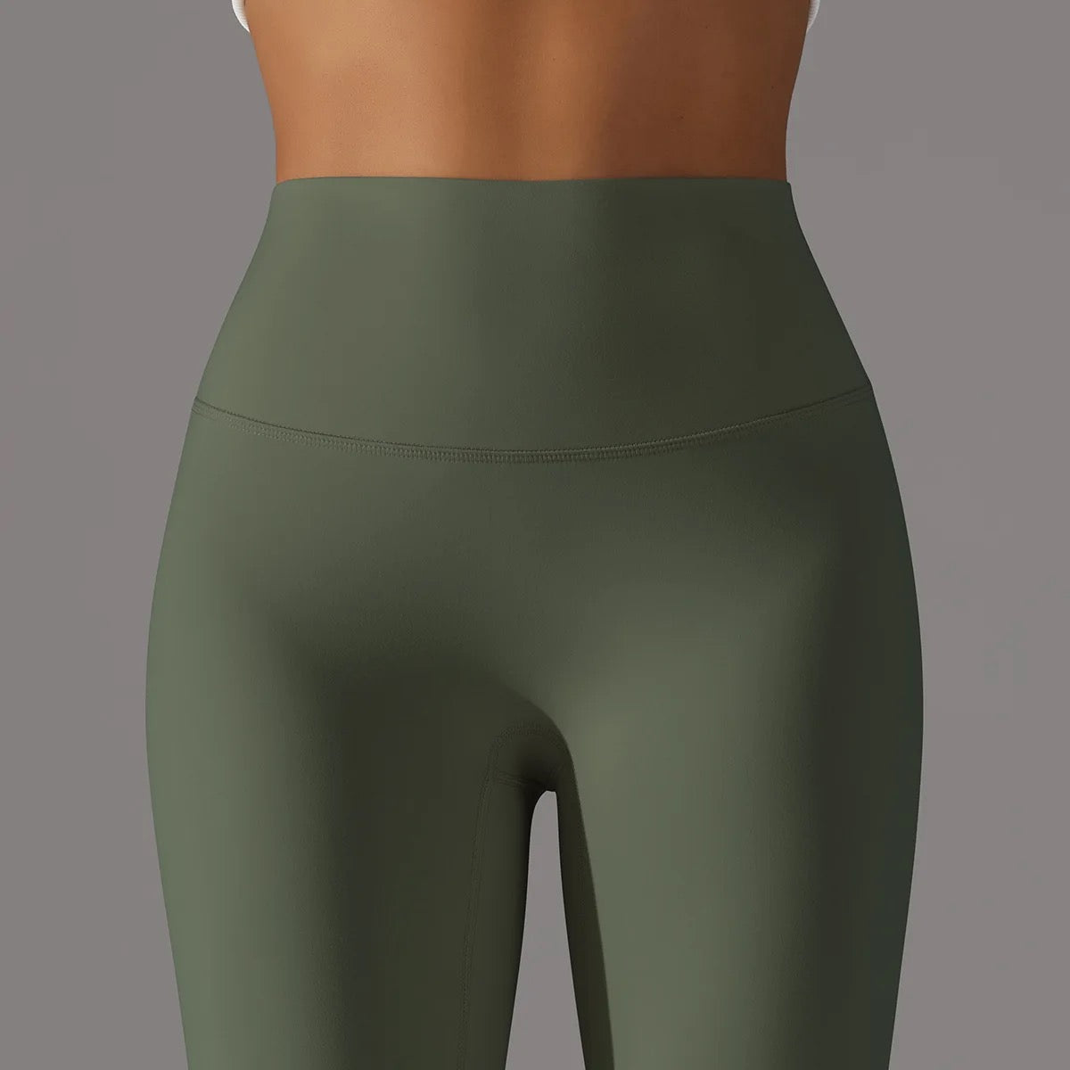 Minimalist Style High-rise Leggings - Dark Grey