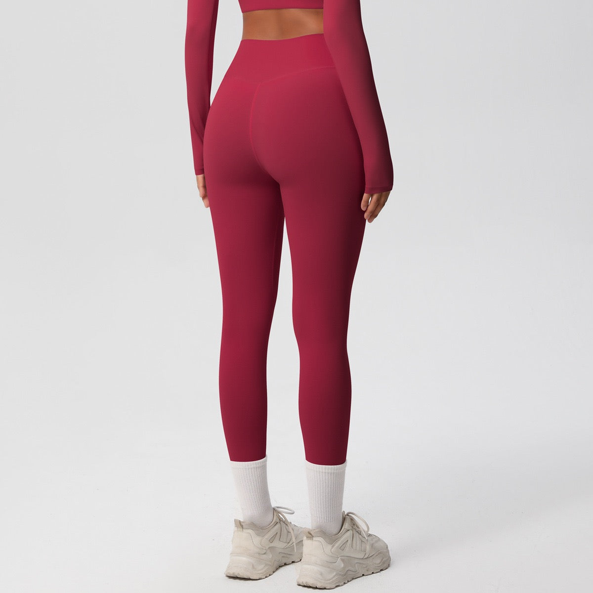 red workout leggings