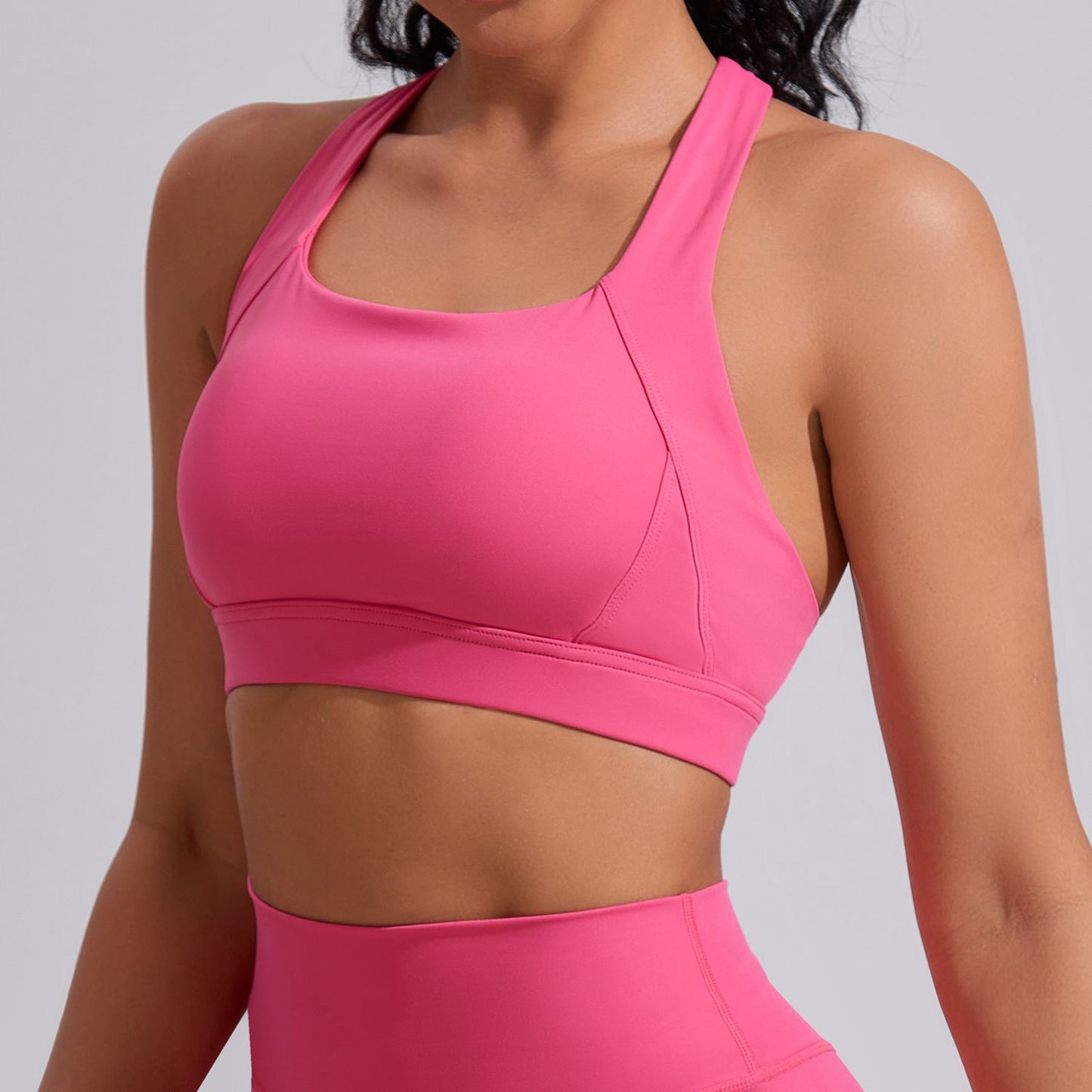 rose red sports bra for women