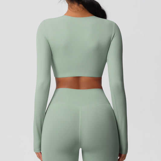 round neck long sleeve top