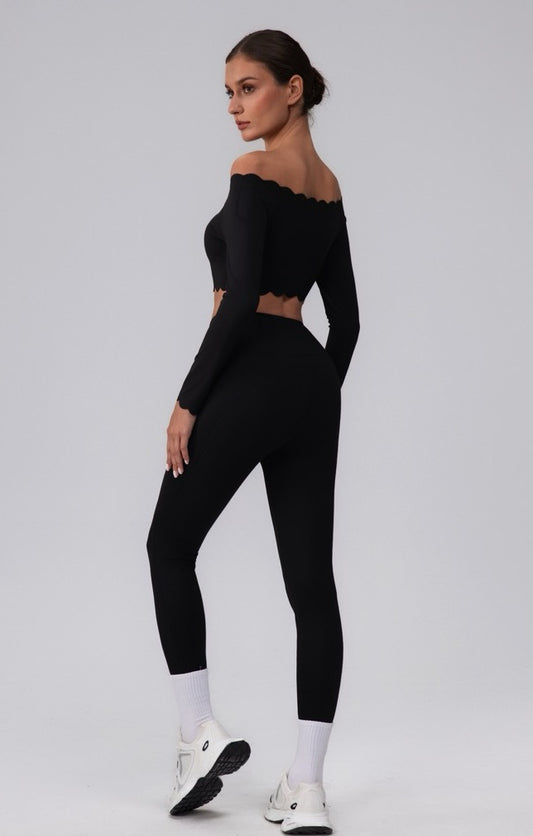 sculpting leggings and crop top set