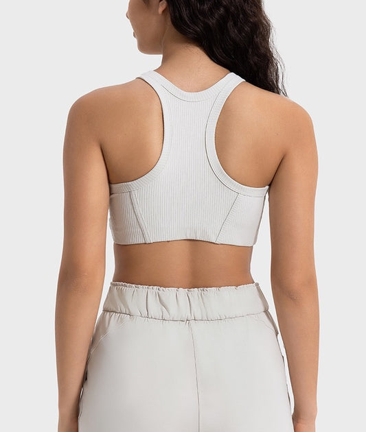 seamless medium support workout bra