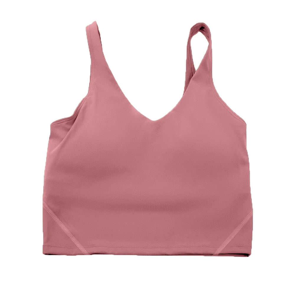 seamless workout top in pink