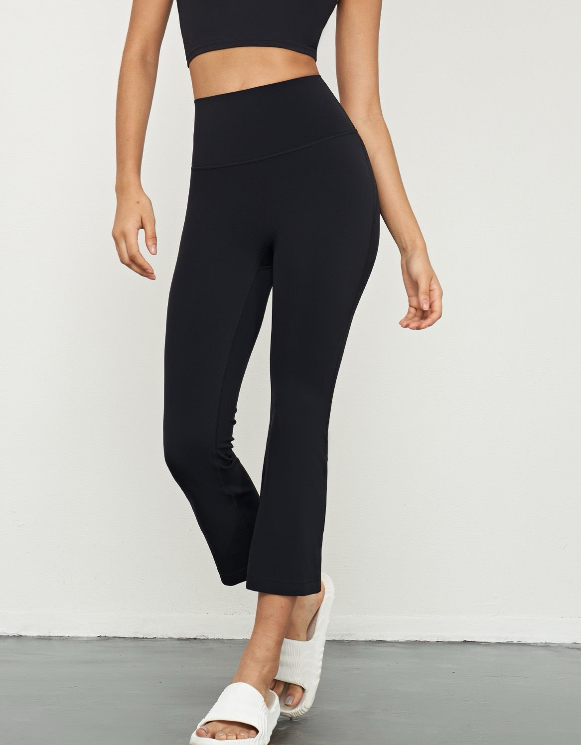 soft cropped flare pants