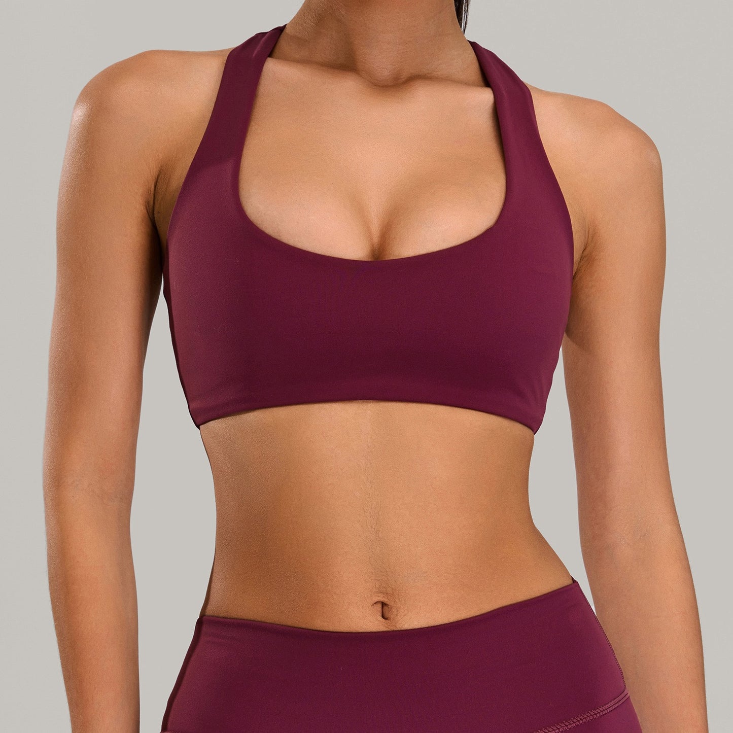 double brushed fabric sports bra