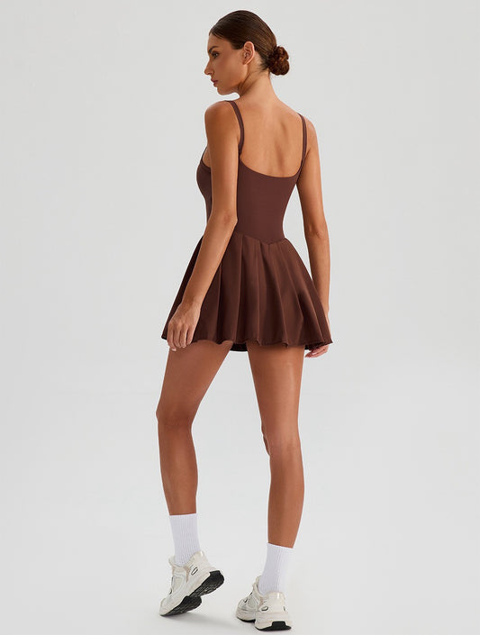 sports dress with removable pads