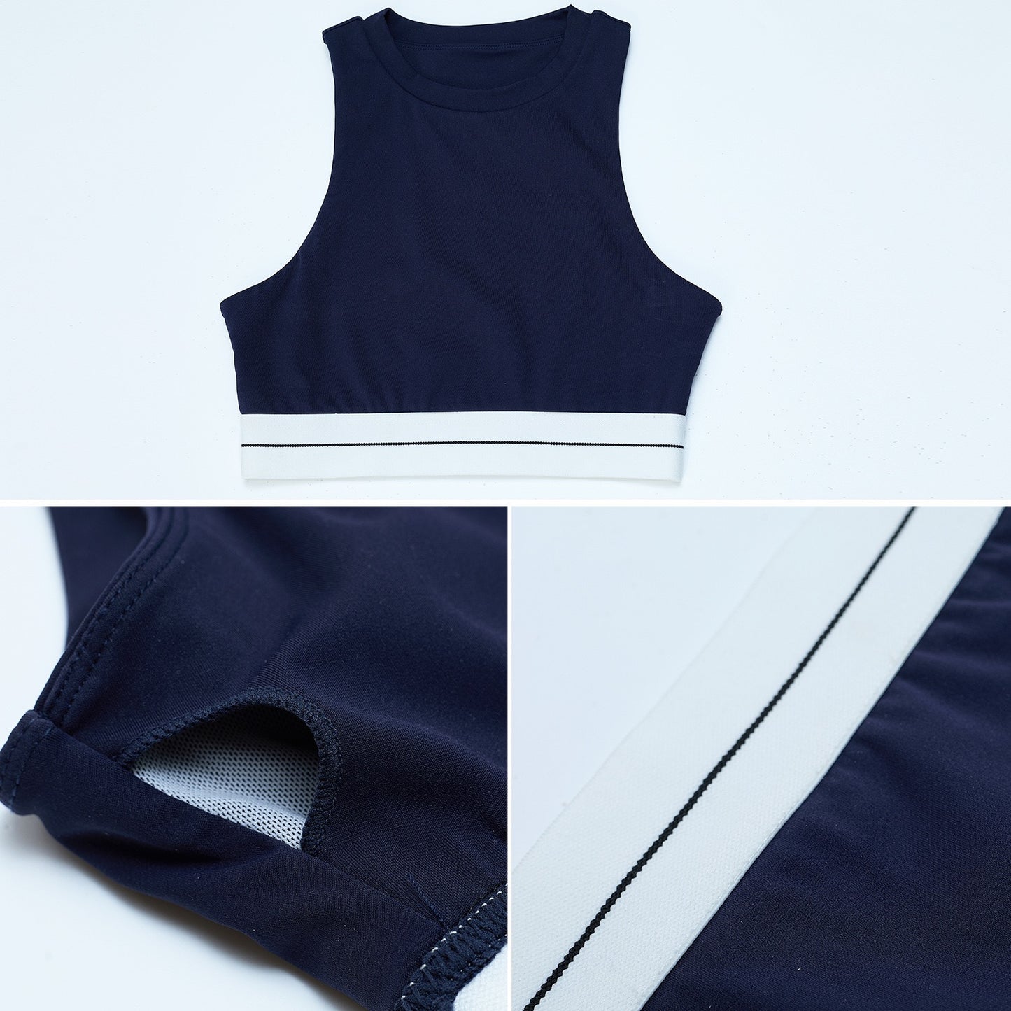 stretchy athletic crop top for active women