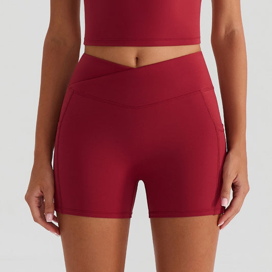 tummy control high waist gym shorts women