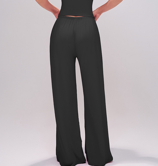 women athleisure wide leg trousers
