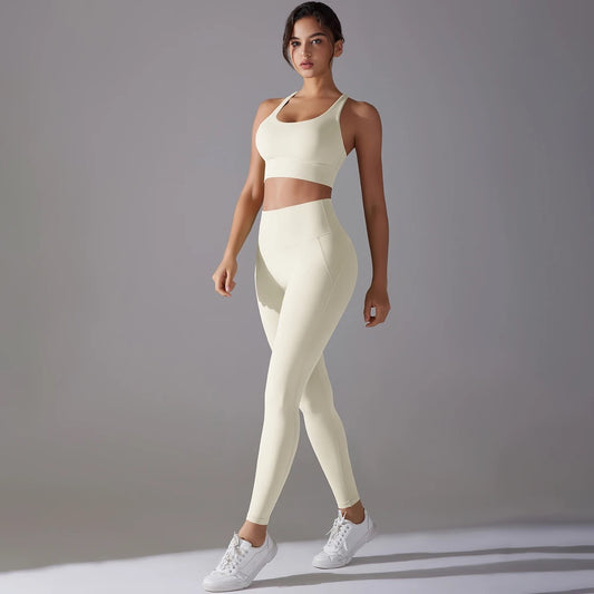 Women's Seamless 2-Piece Workout Set - Ivory