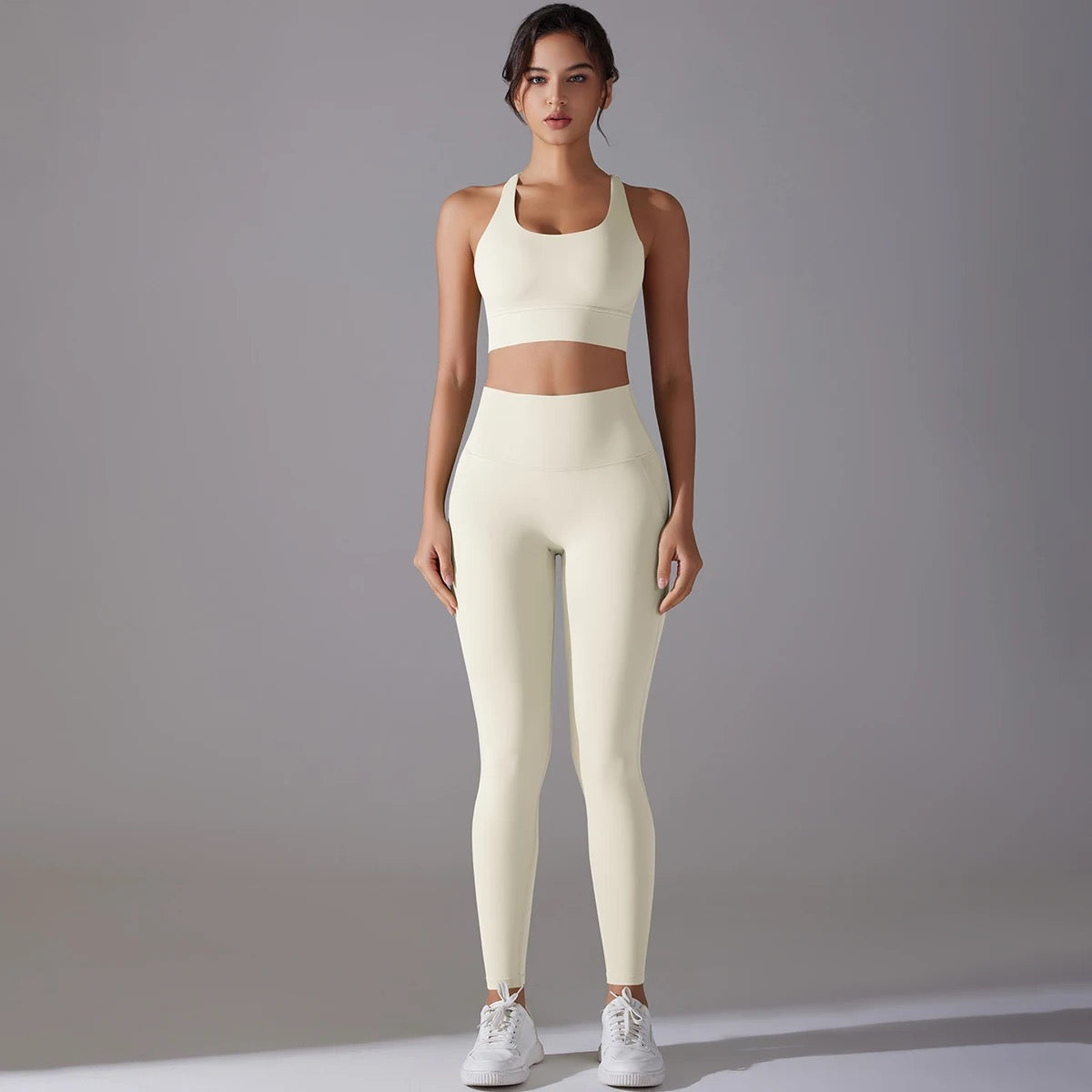 Women's Seamless 2-Piece Workout Set - Ivory