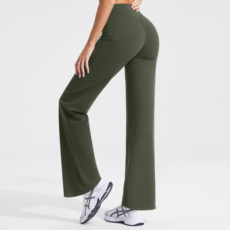 womens comfortable pants in green color