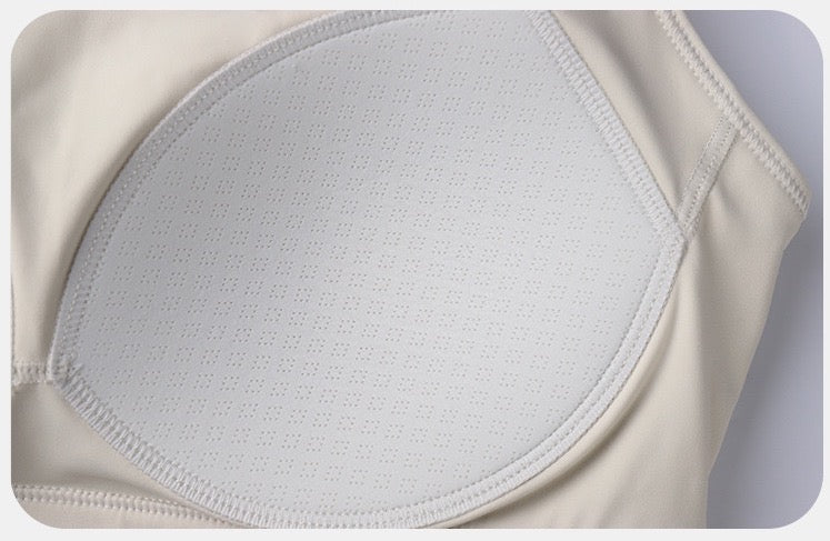 womens sports bra with fixed pads
