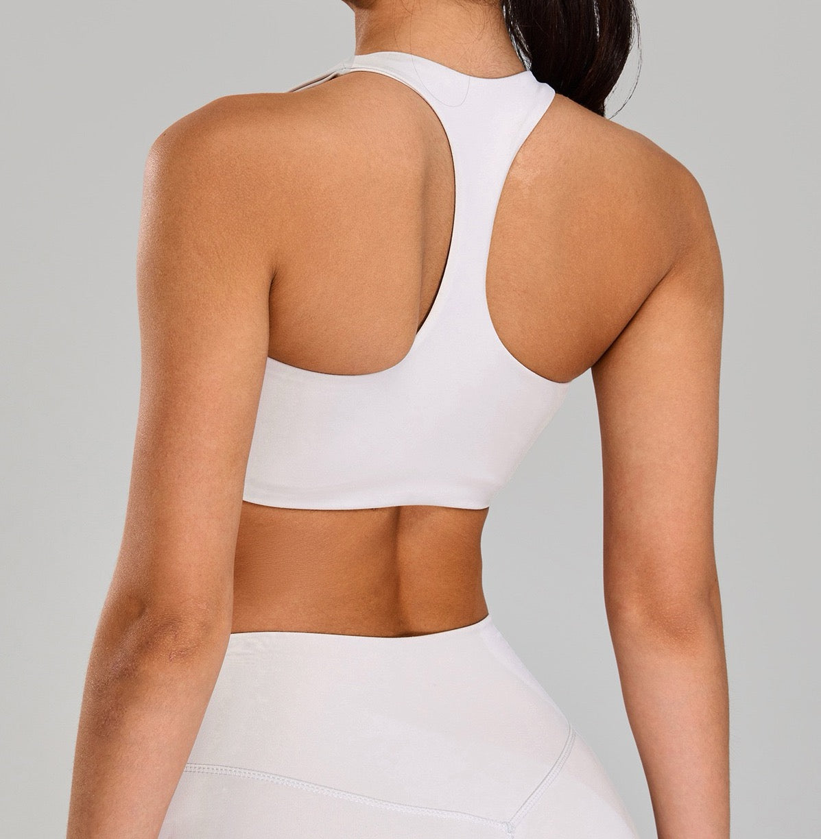 white yoga bra high support