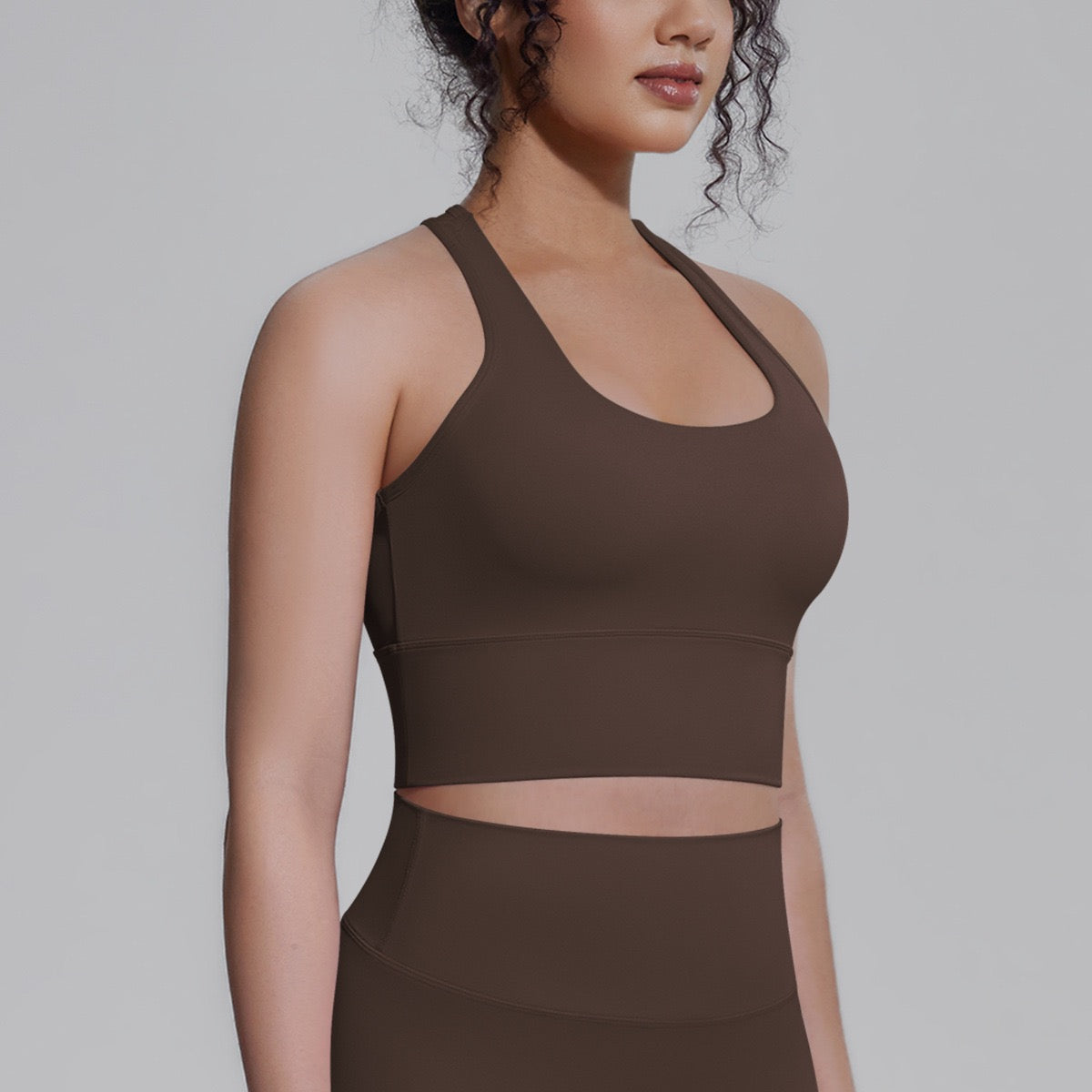 yoga outfit earthy tone women