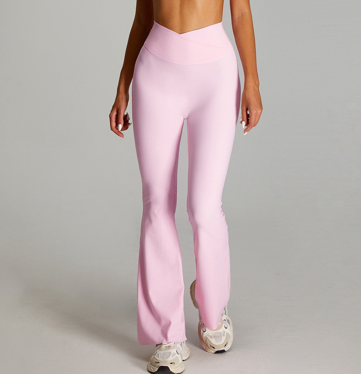 yoga pants with crossover waist band