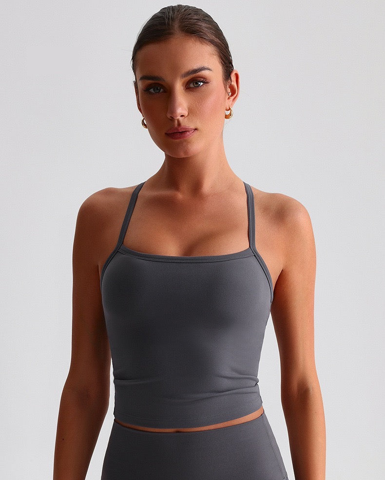 yoga tank top with built-in bra