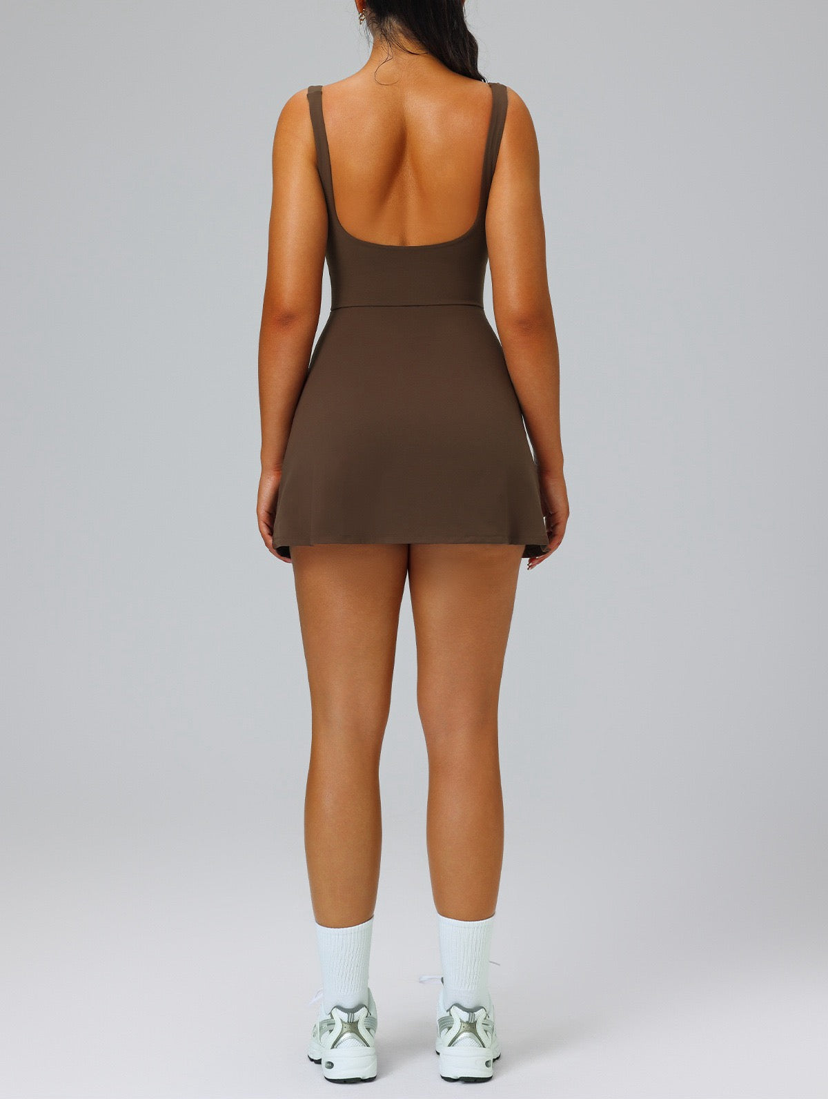 2-in-1 Sports Dress with Built-In Pocket Shorts