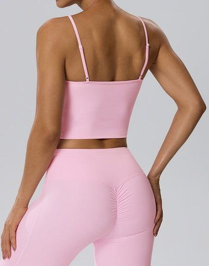 Adjustable strap workout top