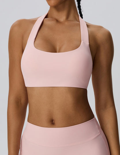 Aesthetic halter square neck gym bra for everyday wear