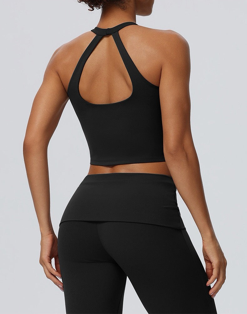 Back ventilation workout bra tank top
