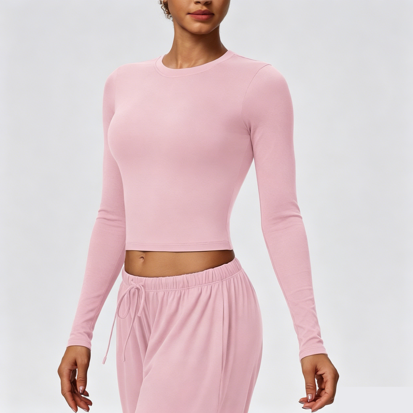 pink crop top for Pilates and yoga