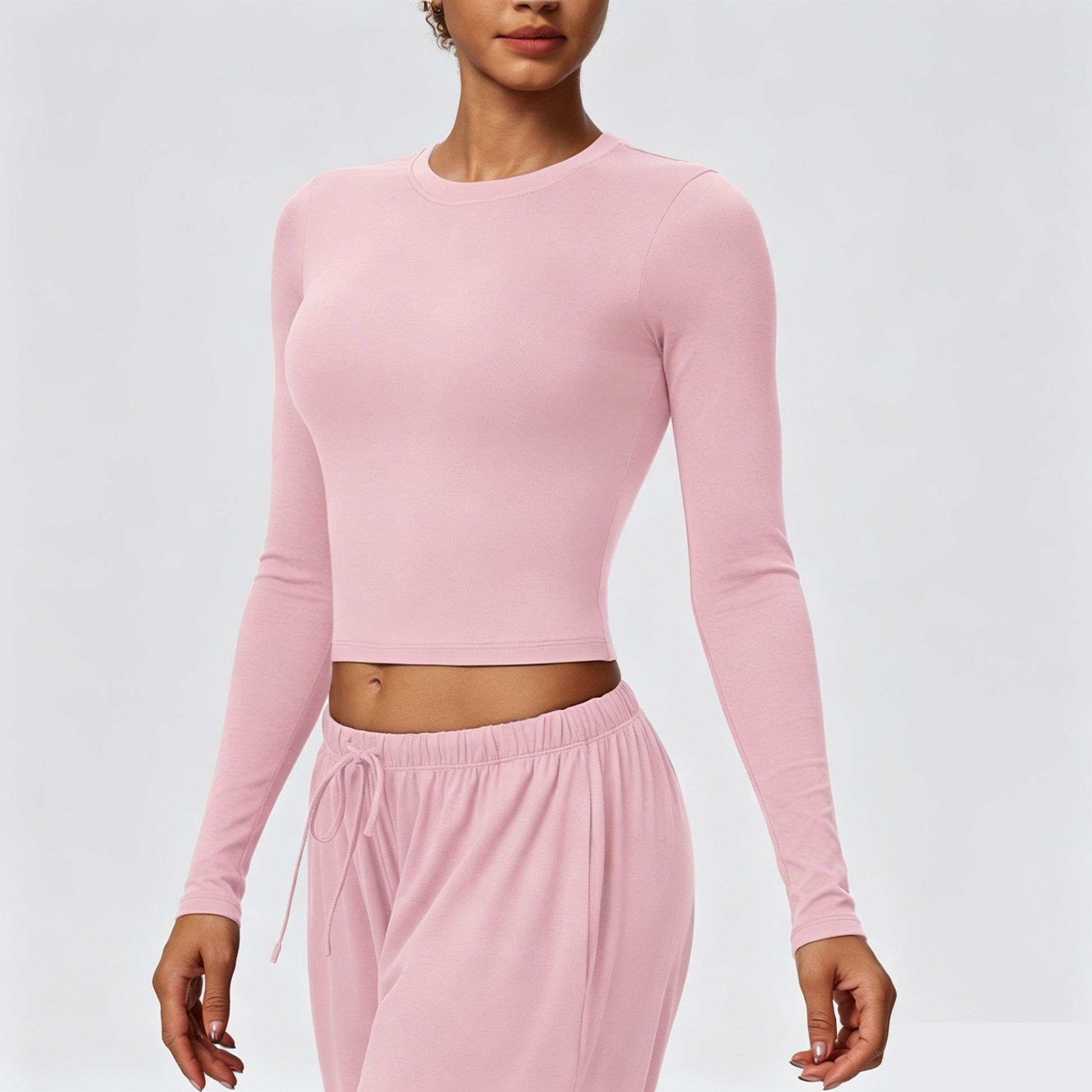 pink crop top for Pilates and yoga