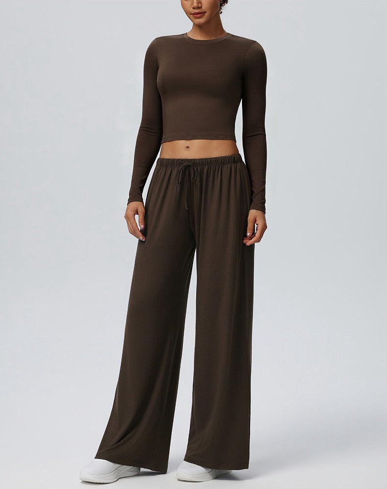 Buttery soft workout top in brown