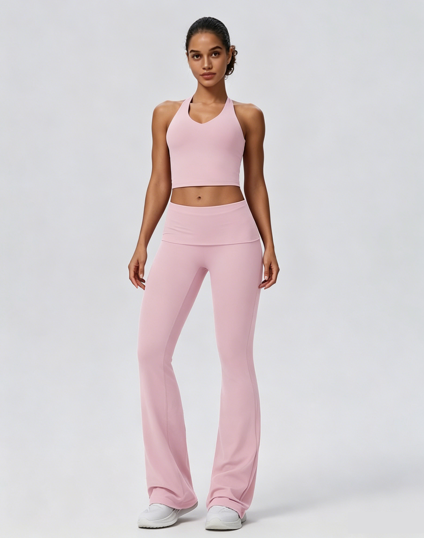 pink flare yoga pants for women