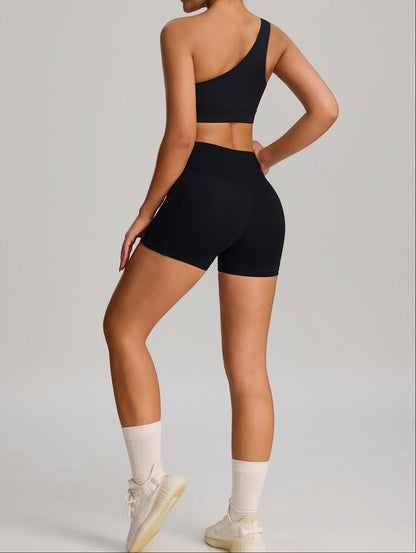 Comfortable gym shorts with phone pocket