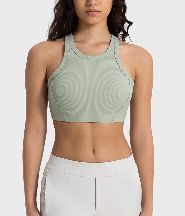Comfortable ribbed gym bras