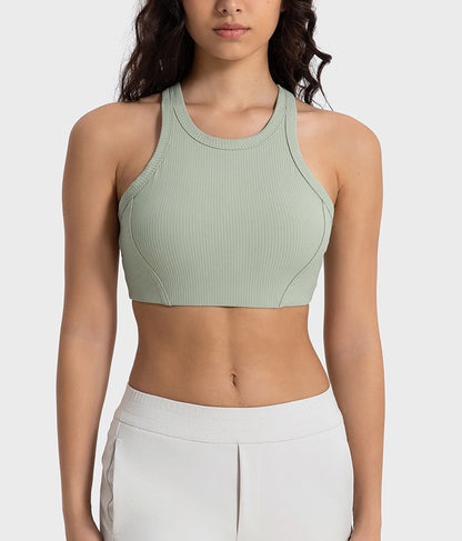 Comfortable ribbed gym bras