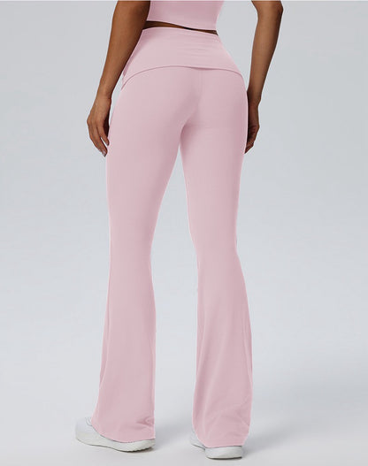 Curve-enhancing athleisure pants pink