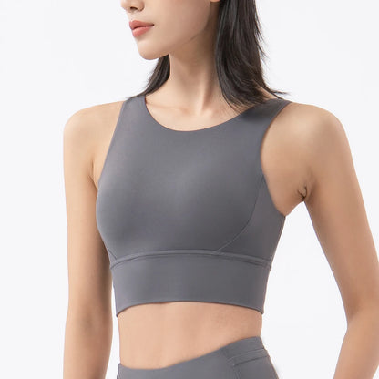 Double Layer Cutout Back Sports Bra - Multiple Colors