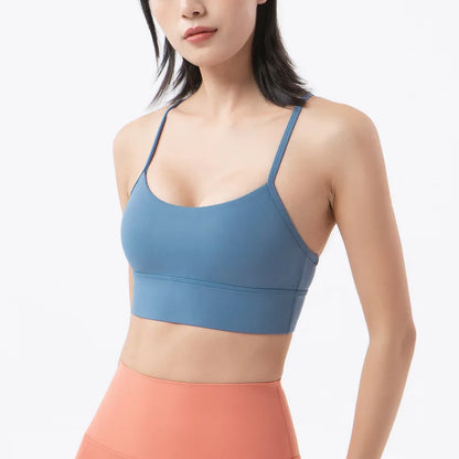 Women's High Elasticity Sports Bra with Removable Chest Pad - Double Layer and Breathable