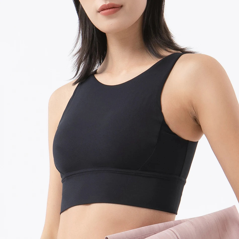 Double Layer Cutout Back Sports Bra - Multiple Colors