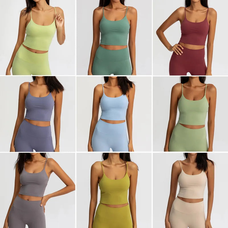 Women's Buttery Soft Yoga Tank Top with Spaghetti Straps