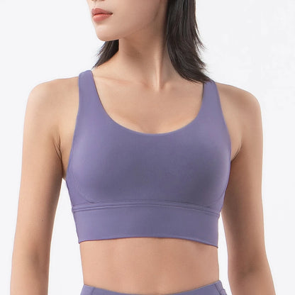 Double Layer Cutout Back Sports Bra - Multiple Colors