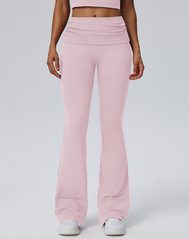 High-waisted workout leggings pink