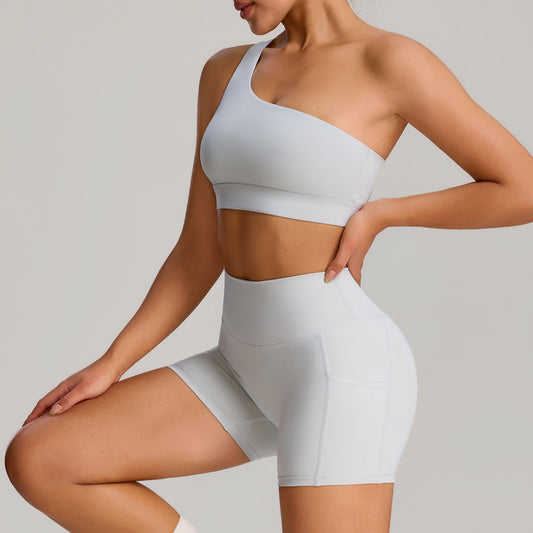 High-waisted workout shorts for women